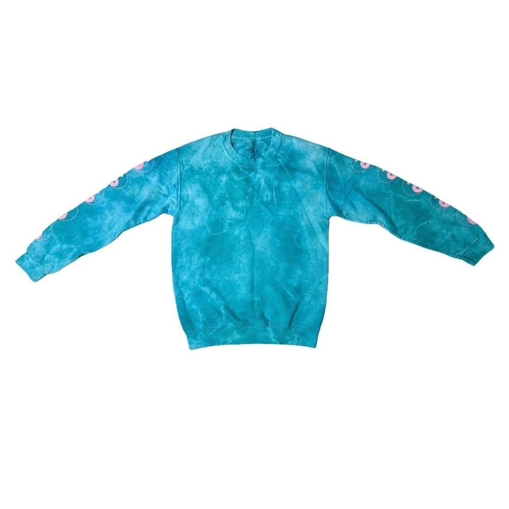 (Like-New) PacSun PS/LA Blue Tie-Dye Sweatshirt | Pink Yin Yang Crewneck – Small